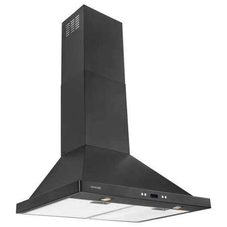 CAVALIERE 30" Wall Mounted Range Hood 900 CFM Black Finish LED