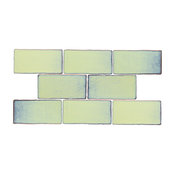 3"x6" Antiguo Special Ceramic Wall Tiles, Set of 8, Marine