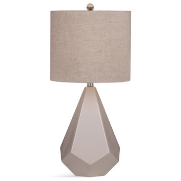 Bassett Mirror Delaney Table Lamp in White Finish L3388TEC