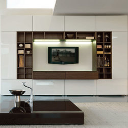 Italian Wall Unit Velvet 914 by Artigian Mobili - $5,850.00 - Entertainment Centers And Tv Stands