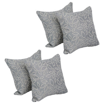 17" Jacquard Throw Pillows With Inserts, Set of 4, Florian Grayst
