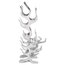 vidaXL Flame Shaped Aluminium Wine Rack, 9-Bottle