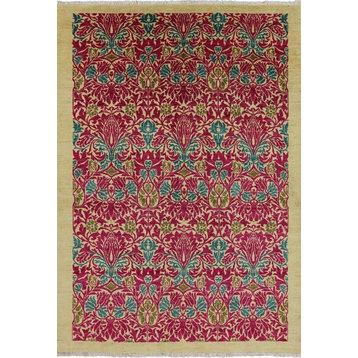 Oriental Hand-Knotted Suzani Area Rug, 6'1"x8'10"