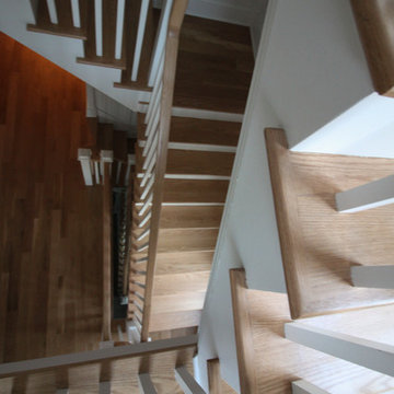 29_Beautiful Oak & White Staircase in Inviting and Quaint Home, Arlington VA 222