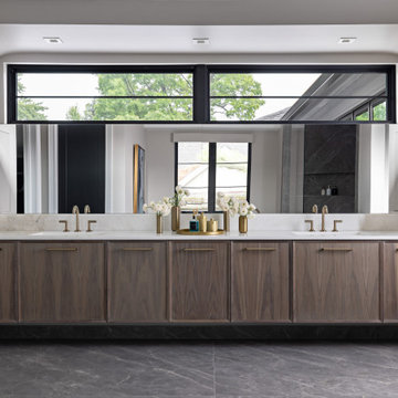 Master Bath Walnut Vanity