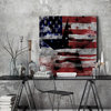 "Patriotic Emblem" Print on Canvas, 40"x40"