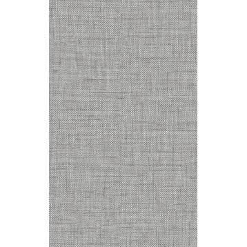 Plain Denim Like Textured Wallpaper, Pebble Gray, Sample