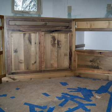 Alder/Walnut Kitchen cabinetry build