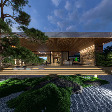 Single story modern house design