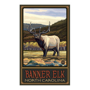 Paul A Lanquist North Carolina Whistling Elk Hills Art Print