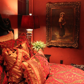 mediterranean castle style bedroom