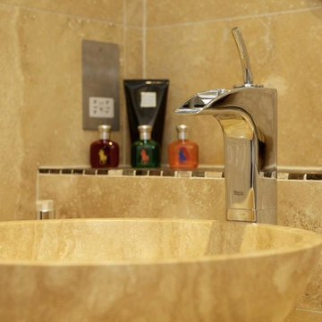 Cream Tiled Bathroom