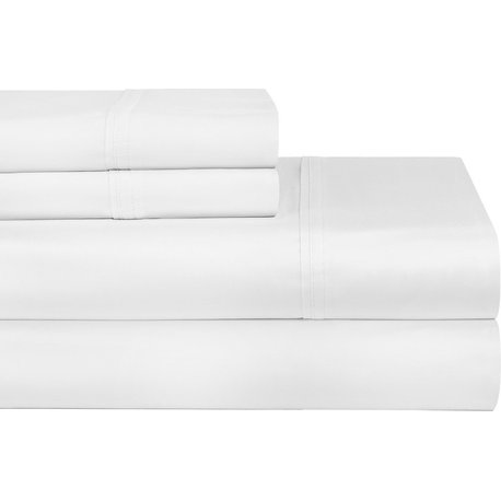 Pointehaven 400TC Deep Fitted Sheet Set, White, Queen