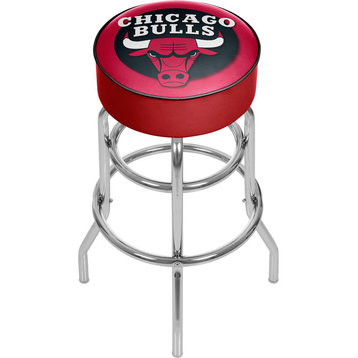 Bar Stool - Chicago Bulls Logo Stool with Foam Padded Seat