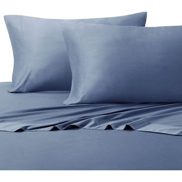 Hybrid Bamboo Cotton 2PC Pillowcases Set, Periwinkle, Standard