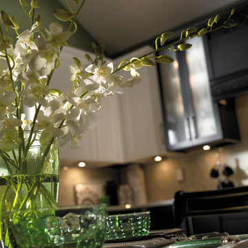 Close Up Black and White Cabinets