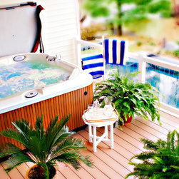 Hot Tub overlooking pool - Hot Tubs