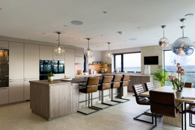 This is an example of a contemporary kitchen in Wiltshire.