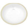 18.25-in. W 15.25-in. D CSA Certified Oval Undermount Sink In White Color