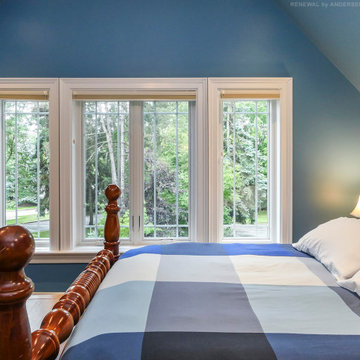 Splendid Bedroom with New White Windows - Renewal by Andersen Greater Toronto