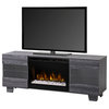 Max Media Console Electric Fireplace With Acrylic Ember Bed, Carbon