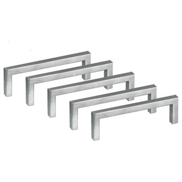 Portico 3.8-Inch Center-to-Center Stainless Steel Silver Cabinet Pulls in 5-Pack