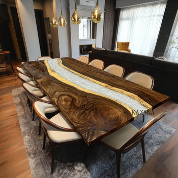 Custom Epoxy River Table-Where Art Meets Functionality