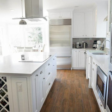 Shiloh Beaded Inset Arctic White Kitchen in Wayland