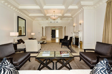 Inspiration for a mediterranean living room remodel in New York