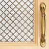 Round Flat Crimp Decorative Antique Brass Woven Wire Grille Panel Insert