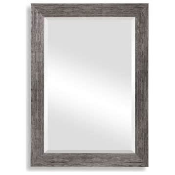 36" Modern Gray Rectangle Mirror