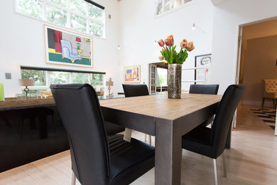 Trendy dining room photo in Boston