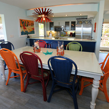Colorful Dining and Countertop Seating