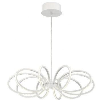 Pendant 1 Light - 25 Inches Wide by 6.25 Inches High-White Finish - Pendants
