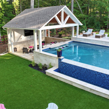 Pavilion & Infinity-Edge Pool Relationship
