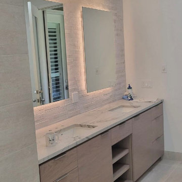 Modern Master Bathroom addition & remodel