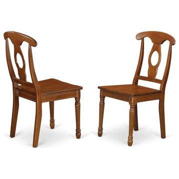 Atlin Designs 10" Wood Dining Chairs in Saddle Brown (Set of 2)
