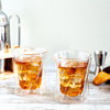 Lacey Double Wall Double Old Fashion Whiskey Glasses 10 oz, Set of 2
