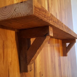 Reclaimed Timber Mantel, Floating Shelf Charlotte NC - Wall Accents