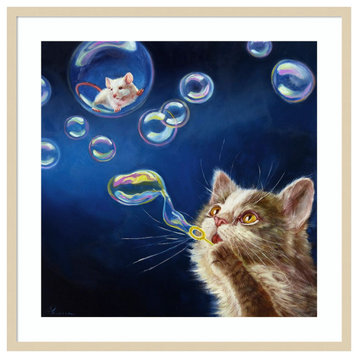 Blowing Bubbles by Lucia Heffernan Framed Wall Art 33 x 33