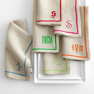 Contemporary Napkins by Mark and Graham