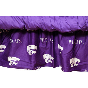 Kansas State Wildcats Printed Dust Ruffle, Twin, Queen