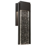 Artcraft Lighting - Cortland AC9167BK Outdoor Wall Light, Black - The Cortland collection of exterior wall sconces features a black frame which has a clear seeded rectangular glass. The LED light sources shines through the seeded glassware making it sparkle. This unit is back by a 25 year warranty on corrosion and 5 years on paint defects.