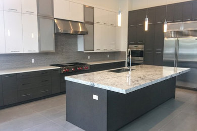 Example of a trendy kitchen design in Miami