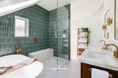 Inspiration for a contemporary bathroom remodel in Other
