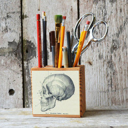 1800's Medical Decoupage Desk Caddy - Desk Accessories
