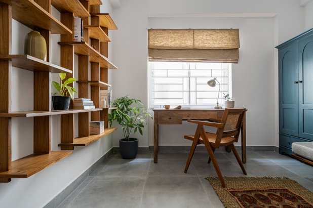 Eclectic Home Office by Sunita Yogesh Studio