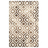 Safavieh Dip Dye Collection DDY679 Rug, Ivory/Chocolate, 5'x8'