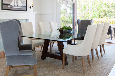 Example of a trendy dining room design in Orange County