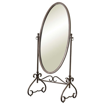 Clarisse Metal Mirror, 26W X 18.5D X 63H, Antique Brown